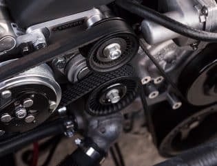 Close up of gears on a piece of equipment