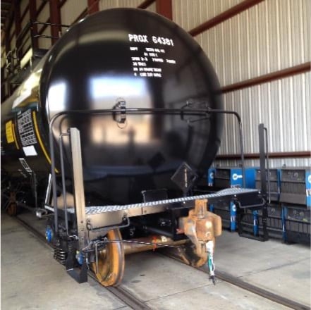 Railcar transporting Caustic Soda